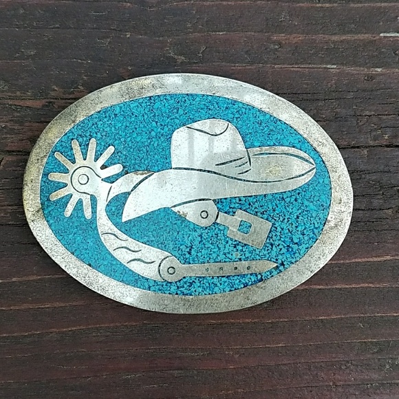 Vintage Cowboy Hat & Spurs Belt Buckle main image 8